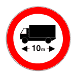 Verkehrszeichen 266 Verbot für Kraftfahrzeuge über angegebene tatsächliche Länge